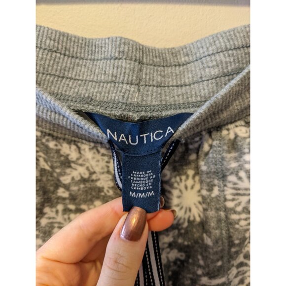 Womens Nautica Fleece Pajama Set Snowflake Print Winter Loungewear Comfy Soft M - Picture 10 of 12